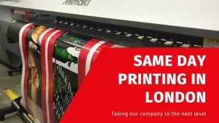 Same Day printing in London- Promo Signs Ltd