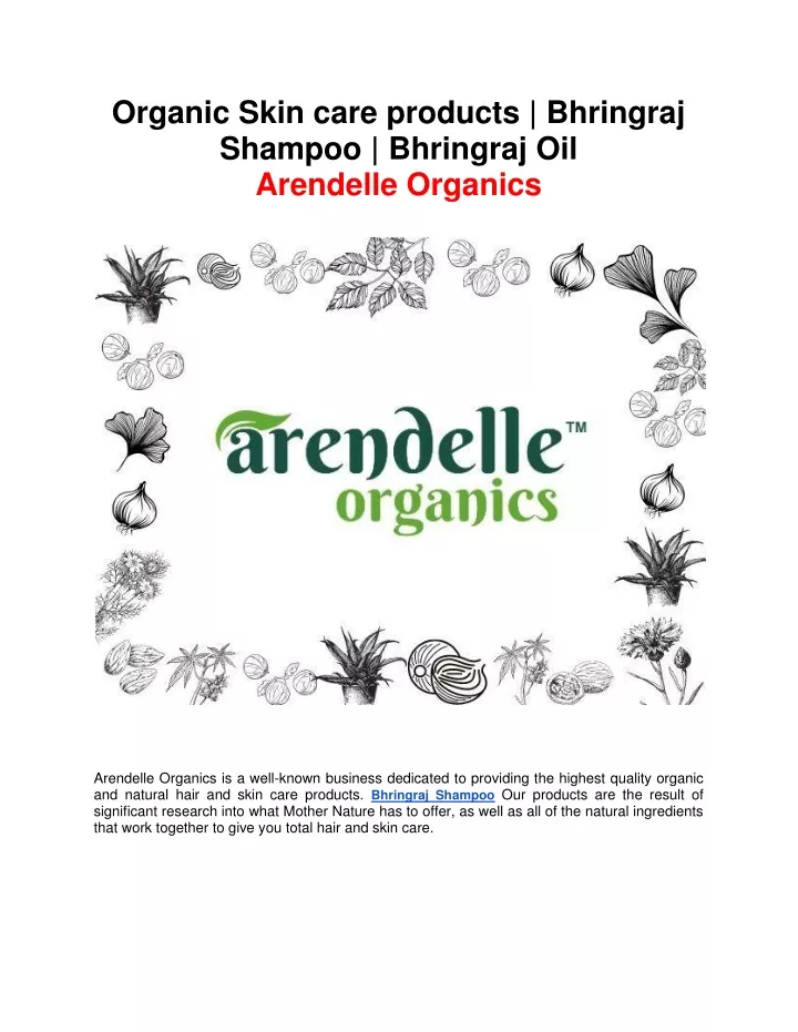 organic skin care products bhringraj shampoo