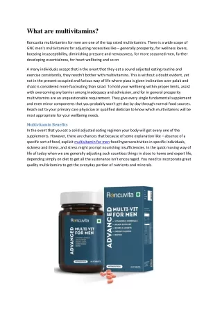 what are multivitamins