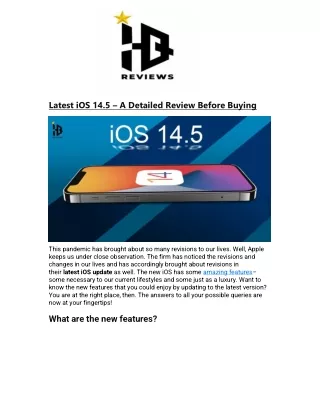 latest ios 14 5 a detailed review before buying