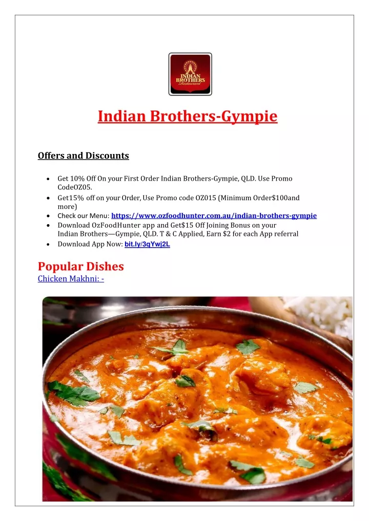 indian brothers gympie offers and discounts
