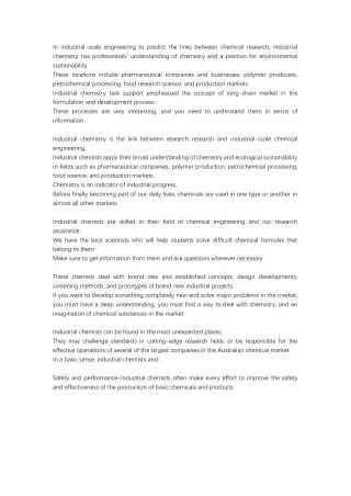 How does Industrial Chemistry Writing Service