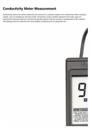 conductivity meter measurement