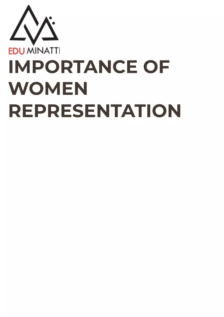importance of women representation