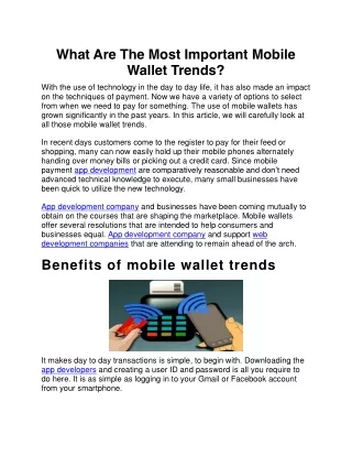 what are the most important mobile wallet trends
