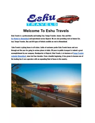 Car Rental in Ahmedabad | Eshu travels