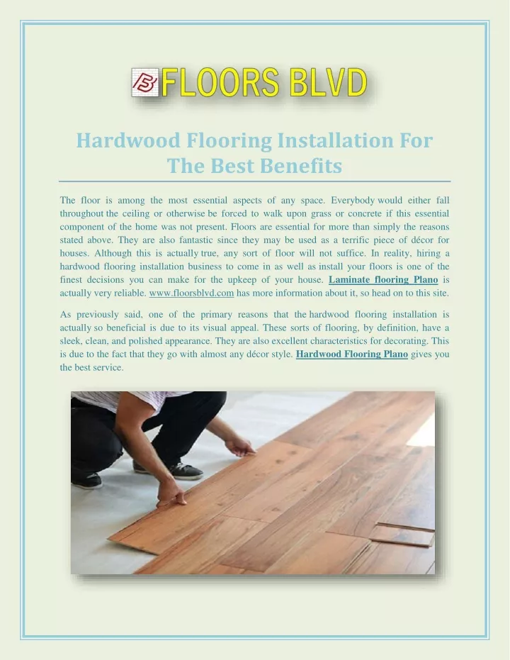 hardwood flooring installation for the best