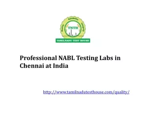 Professional NABL Testing Labs in Chennai