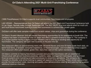 ori zaba s attending 2021 multi unit franchising