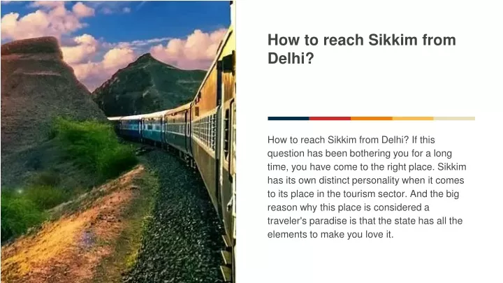 how to reach sikkim from delhi