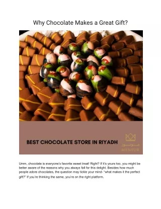 Treat Yourself With The Best Chocolate Shop In Riyadh