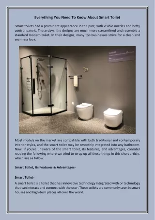 Everything You Need To Know About Smart Toilet-converted