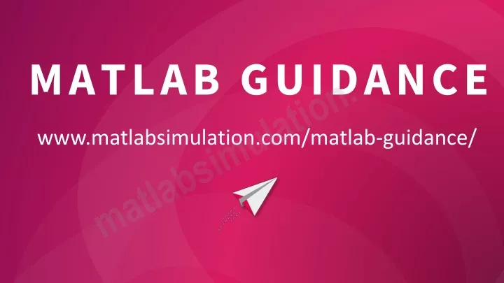 matlab guidance
