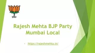 rajesh m ehta bjp party mumbai local