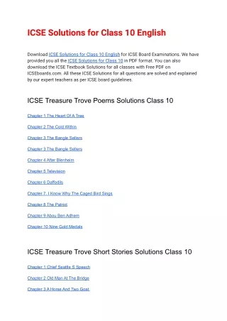 icse solutions for class 10 english