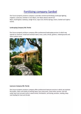 fertilizing company sanibel