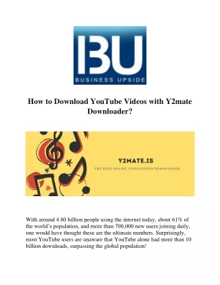 How to Download YouTube Videos with Y2mate Downloader