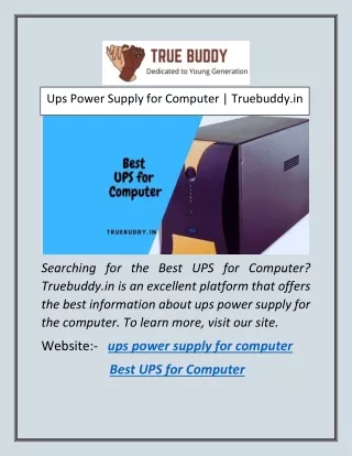 ups power supply for computer truebuddy in