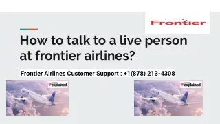 h ow to talk to a live person at frontier airlines
