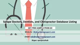 scrape doctors dentists and chiropractor database