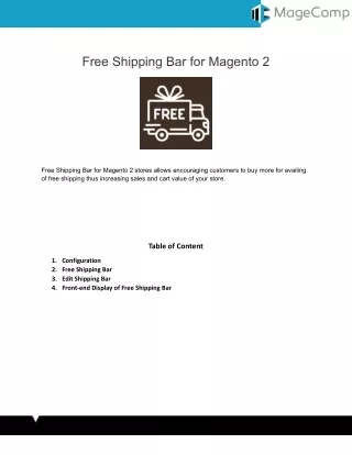free shipping bar for magento 2