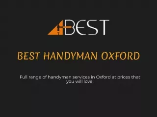 Best Handyman Oxford - Company Presentation