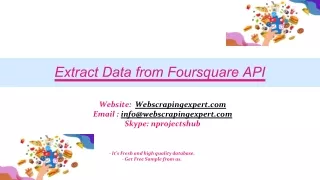 extract data from foursquare api