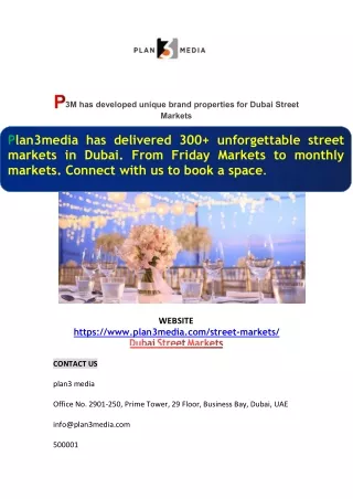 P3M has developed unique brand properties for Dubai Street Markets