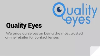 Quality Eyes| buy contact lenses online