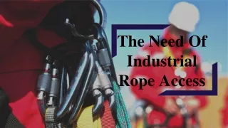 The Need Of Industrial Rope Access