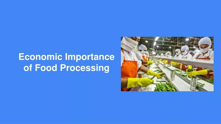 economic importance of food processing