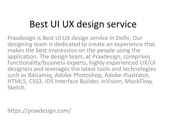 best ui ux design service