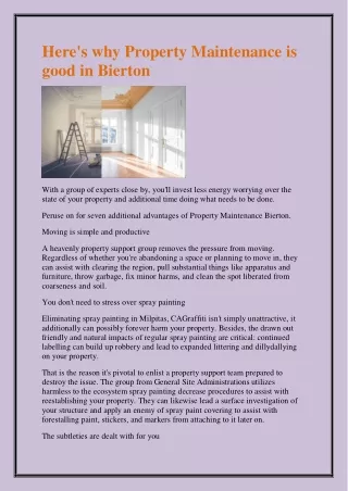 here s why property maintenance is good in bierton