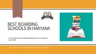 Get Admission details and complete information about Boarding Schools in Haryana