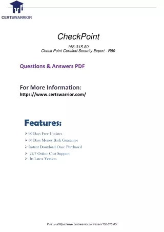 156-315.80 Fundamentals for Exam Preparation Material