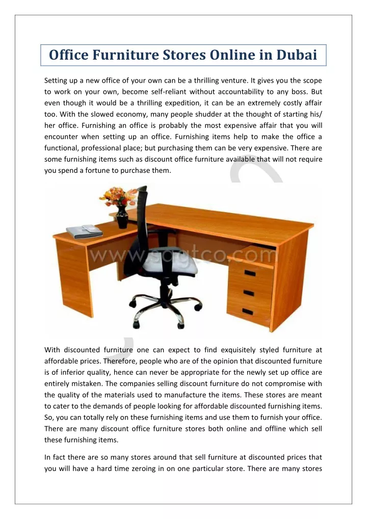 office furniture stores online in dubai