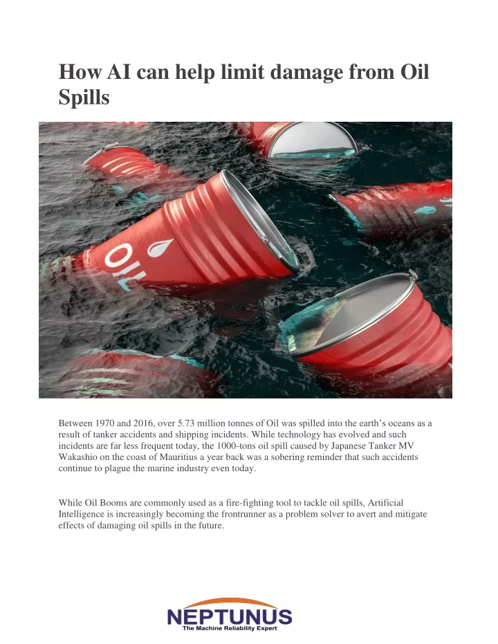 how ai can help limit damage from oil spills