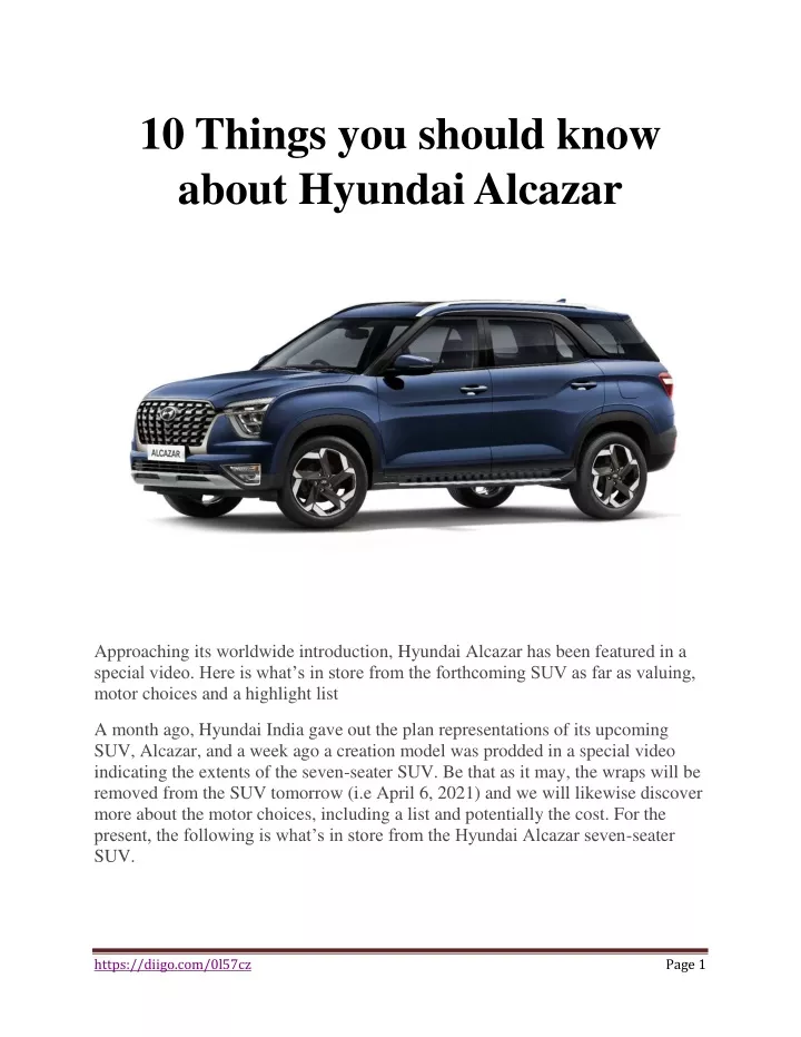 10 things you should know about hyundai alcazar