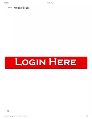 How to log in to McAfee for the first time