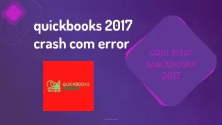 how to resolve quickbooks 2017 com error
