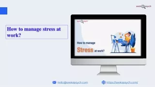 How to manage stress at work