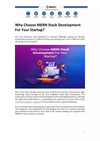 why choose mern stack development for your startup
