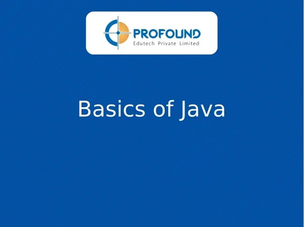basics of java