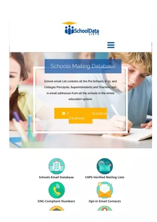 School Data Lists | Education Mailing List | Schools Email Databas