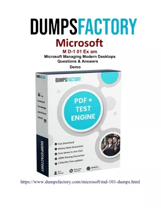 MD-101 Dumps PDF ~ 100% Brilliant Results| dumpsfactory.com