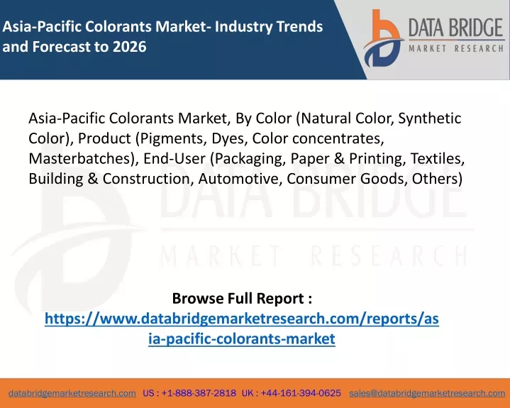 asia pacific colorants market industry trends