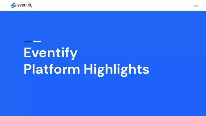 eventify platform highlights