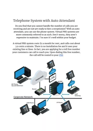 Telephone System with Auto Attendant