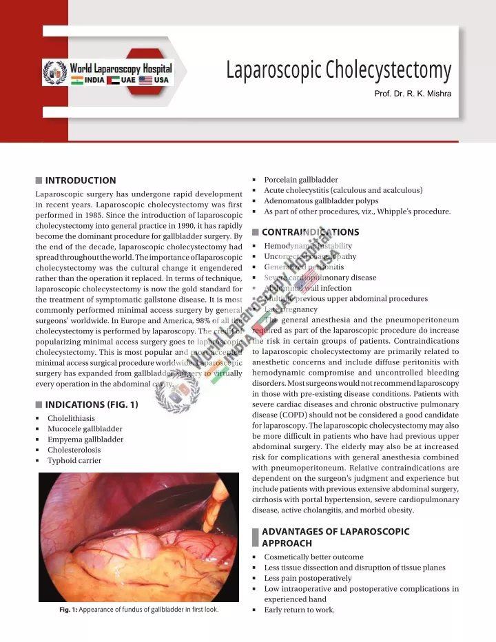 laparoscopic c holecystectom y