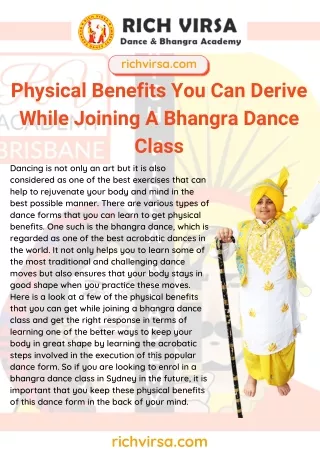 Physical Benefits You Can Derive While Joining A Bhangra Dance Class